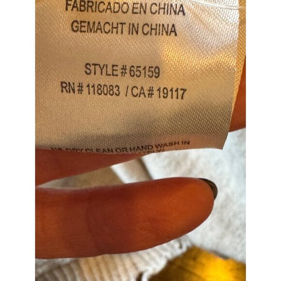 Minnie Rose Sweater Women Medium Gray Cotton Cashmere Knit Frayed Edges Luxury - Picture 11 of 12